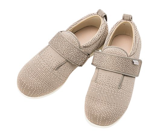 リハビリシューズお出かけ用 ダブルマジックニット(女性用)ベージュ 3L 25.0~25.5cm 1107