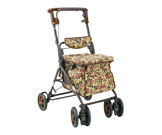 島製作所 シルバーカー アルト　花柄BR　4945528578241