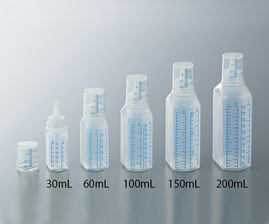 SKカップ付ボトル（青目盛付き・電子線滅菌済）　150mL