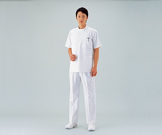 男性用診察衣７２－９５２　半袖上衣　Ｌ　4560315427238