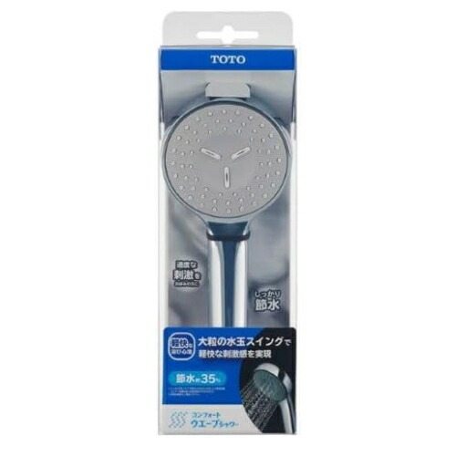 TOTO コンフォートウエーブシャワー めっきシャワー頭顱 THYC89 日用品雑貨・文房具・手芸-シャワーヘッド