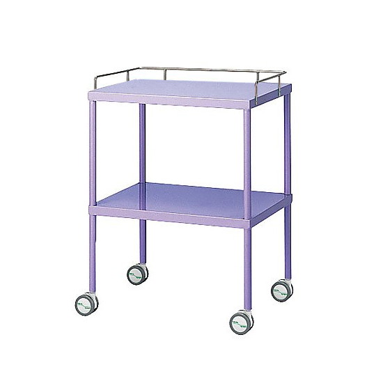 ナビス（アズワン）　カラフル回診車 手摺付 ラベンダー 616×450×842mm　　4562108472920