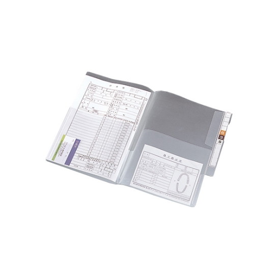 LIHITLAB　カルテフォルダー(フラップ付)ダブル 縦型 HK2002　4903419188849