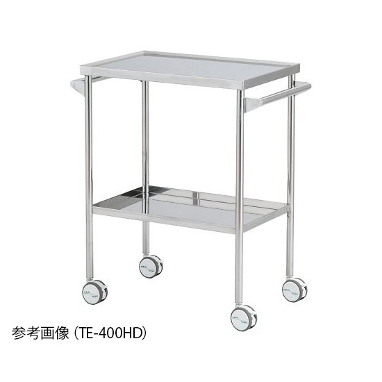 ナビス（アズワン） ステンレス鋼手押し車 手摺り有り 814×500×800粍  TE-700固定ディスク 4589638403705 その他-介護用品