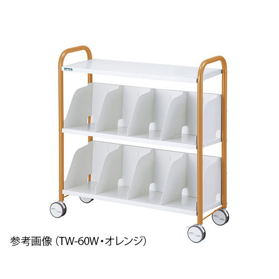 ナビス（アズワン） カルテ手押し車 オレンジ色  TW-60W