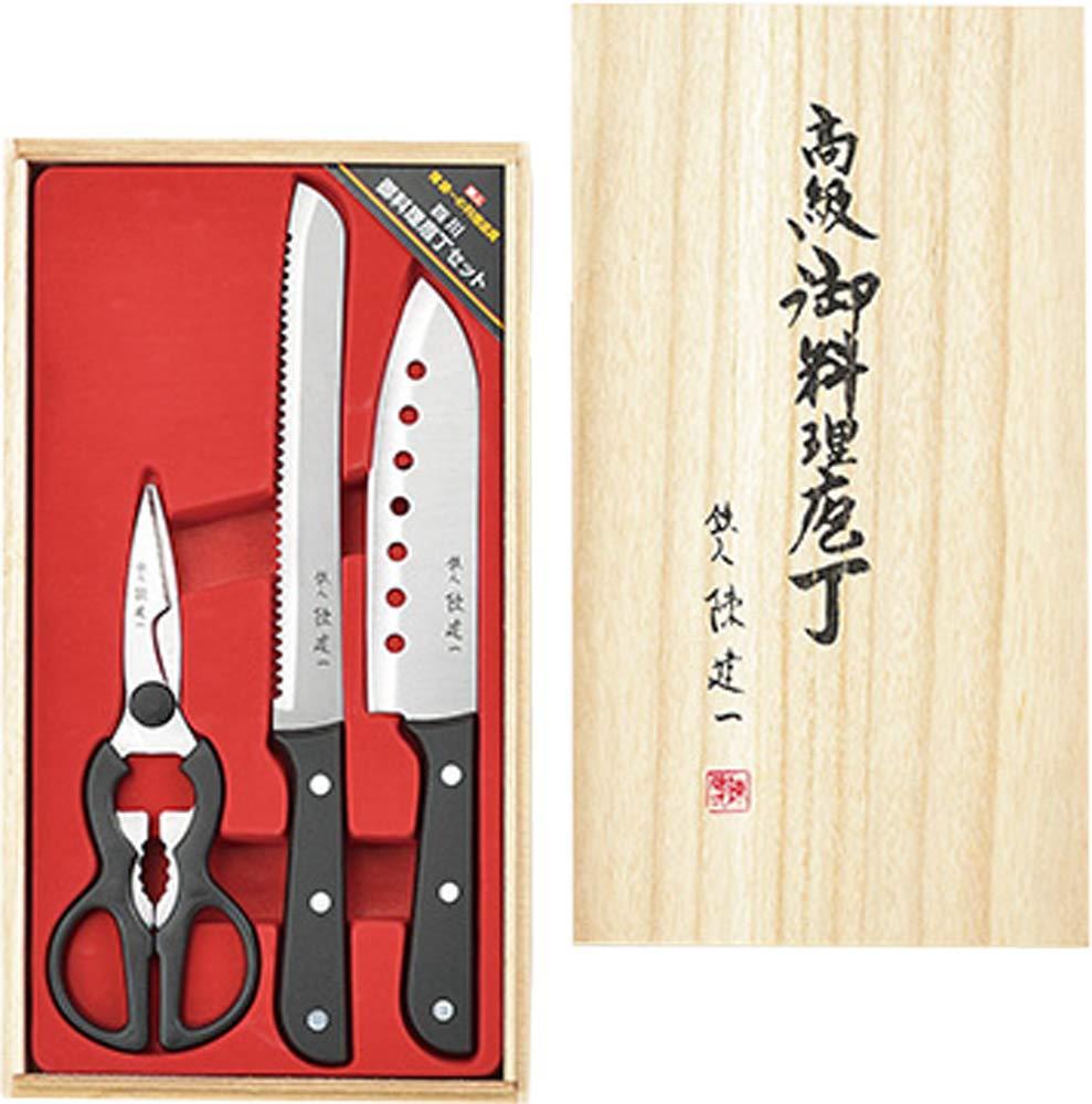 楽天市場】陳建一 御料理包丁3PCセット・A (CK-531) 桐箱入 キッチン