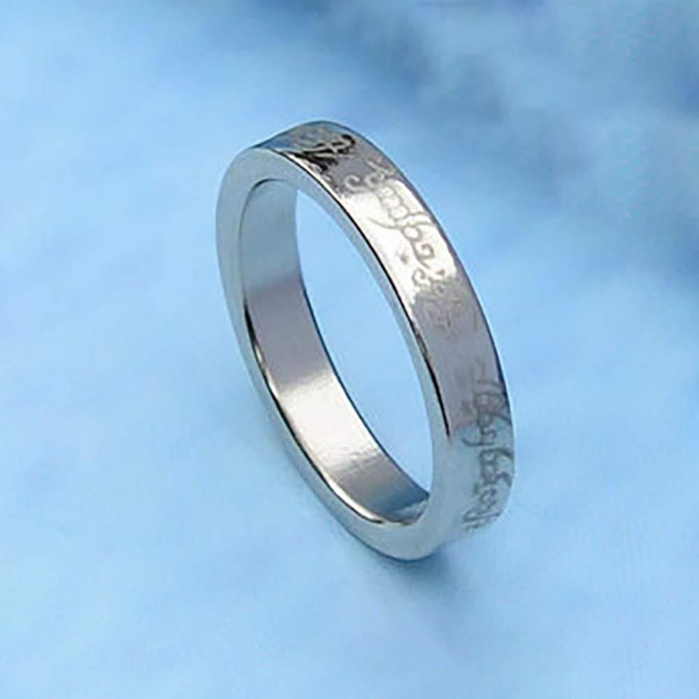【手品 マジック】Magnetic PK Ring/磁気付き指輪 マグネットリング コインディスアピアリング 近景マジック道具 (18mm, ミニ 銀 レター)画像