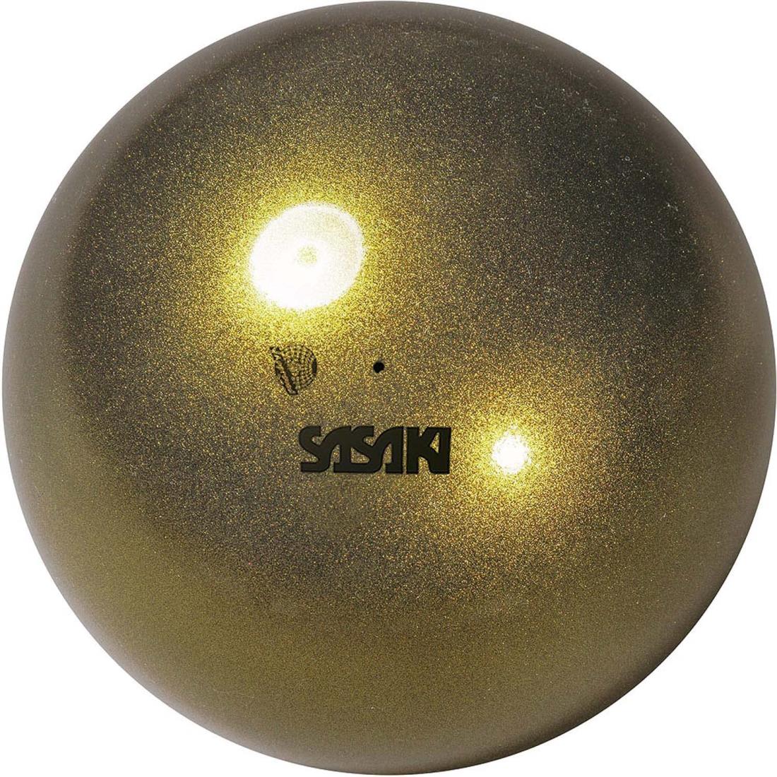 SASAKI(ササキ) 新体操 手具 どんぶり鉢 インターナショナル柔軟体操合従連衡御墨付き品 メタリックボール 差しわたし18.5糎 黒いことゴールド(BGD) M207MF