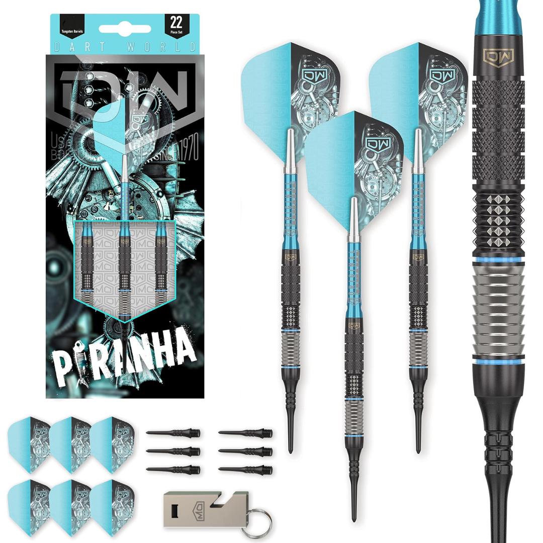 【マラソンクーポン最大2000円×P5倍】DW Piranha 11 90% 20g Tungsten 2BA Soft Tip Darts (ディーダブリュー ピラニア 11 タングステン ソフトチップ ダーツ 矢)★|TARGETダーツ店