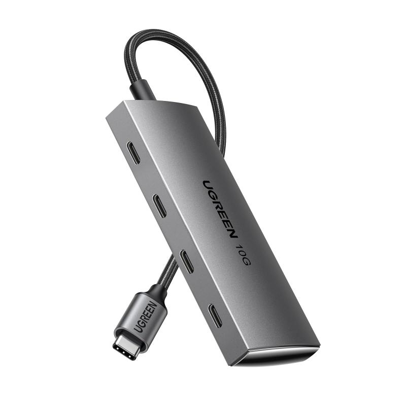 UGREEN USB-Cハブ 10Gbps 4-in-1 USB-C 3.2ポート 高速データ転送 変換アダプター 拡張ハブ セルフ/バスパワー両用 MacBook Pro/Air 、iPad Pro/iPad Air 、Surface 、Chromeb
