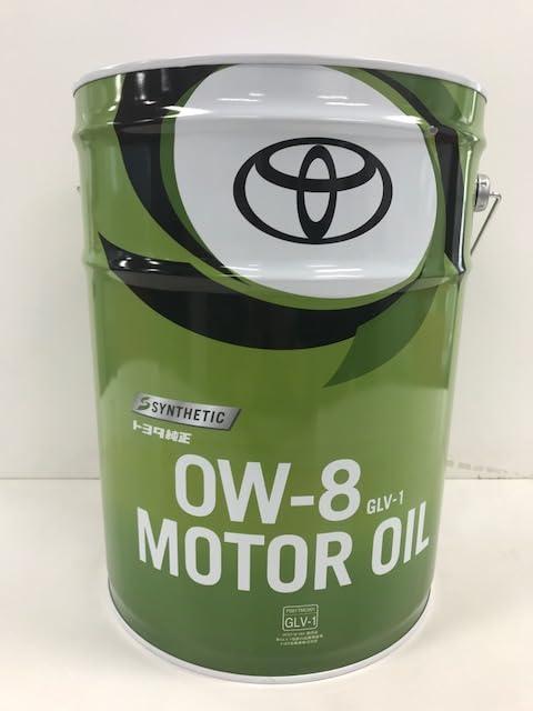 トヨタ純正モーターオイル GLV-1 0W-8 20L 08880-14503