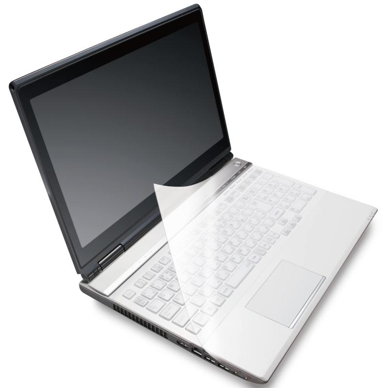 エレコム キーボードカバー フリータイプ 大型ノートサイズ PKU-FREE4 シリコーン 透明画像