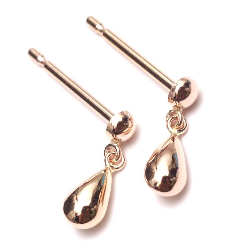 A.UN jewelry セカンドピアス 雫 4mm 軸太 12ｍｍ 華奢 シンプル スタッドピアス つけっぱなし レディース made in japan 26,235円