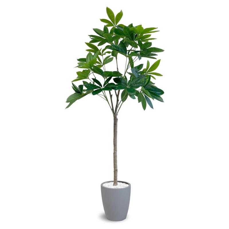 フェイクグリーン パキラ 180【 お世話不要枯れないからずっと楽しめる 人工観葉植物 お祝い にも 】フェイク グリーン 観葉植物 大型 人工植物 植物 （ グレー ）VPAC-180GY