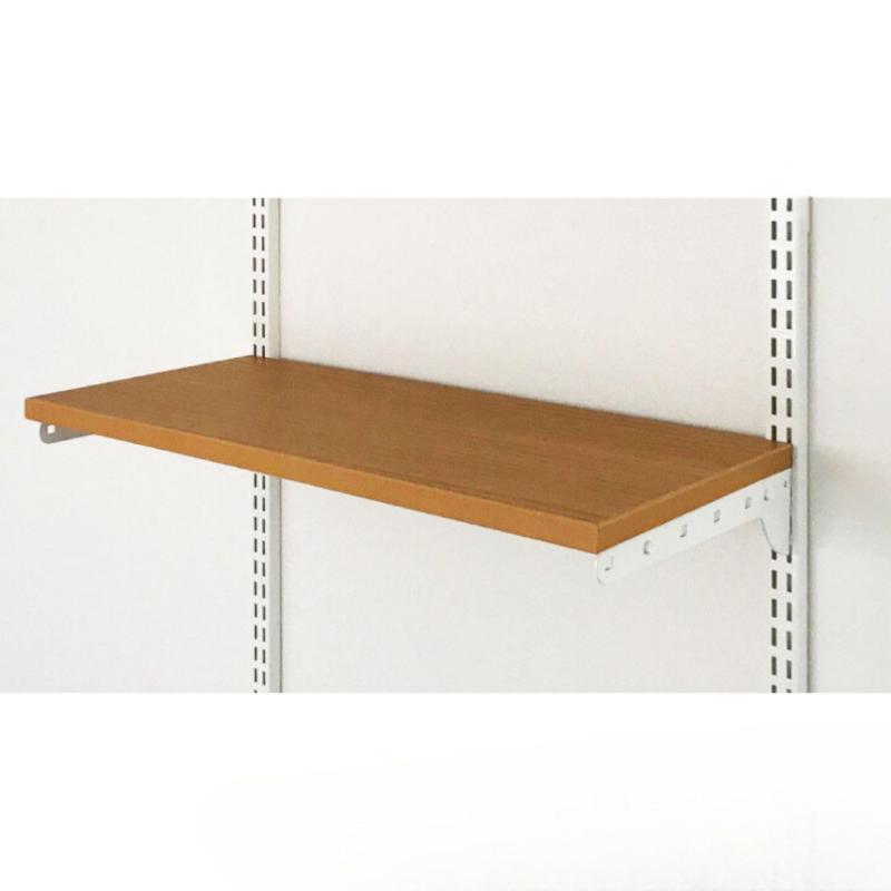 藤山(FUJIYAMA) Fitrack(フィットラック) 収納セレクトパーツ TSセット (木棚セット) ホワイト 幅60cm×奥行30cm おしゃれ シンプル スリット クローゼット 玄関 押入れ 空間 壁面 可動棚 支柱 整理 部