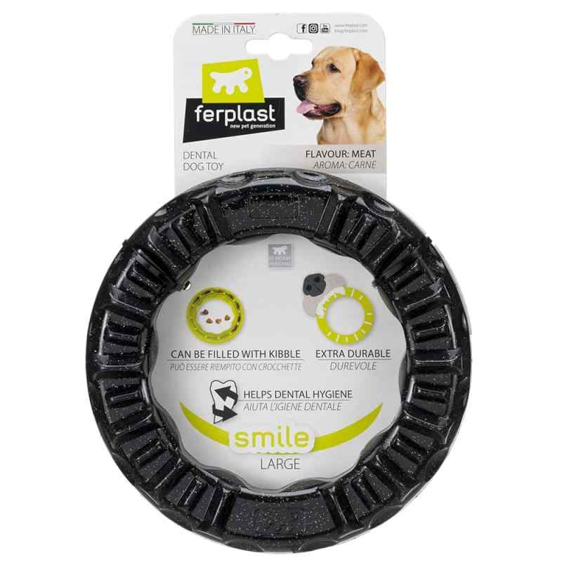 ファープラスト ドッグデンタルトイ スマイル L ブラック 犬 大型犬 おもちゃ トイ 玩具 デンタル 丈夫 壊れない タフ 破壊王 遊び ペット用品