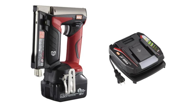 マックス(MAX) 充電式タッカ バッテリタッカ (充電器・電池パック1個・ケース付) TG-Z4-BC/1850A TG91312 レッド×ブラック