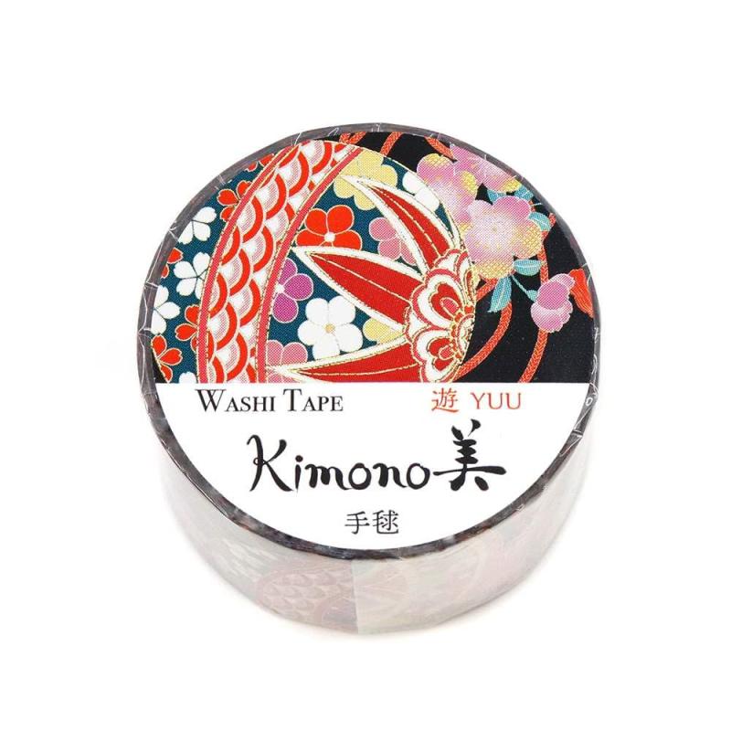 【楽天市場】kimono美 遊 レトロモダンタイプ 手毬 25mm幅 金箔グラデーション マスキングテープ テープ 文房具 学生 かわいい ...
