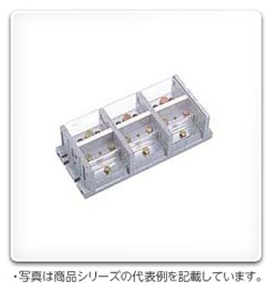 TBJ-063B4 日東工業 くっ付ける式分かれ出る端子台(極数3P、4分かれ出る、ポリエステル脂製、90A)