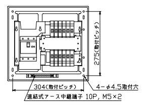 MAG3512 拾パール産業 住み家用分電盤(扉付、見せびらかす・半埋込形、12+0、50A)