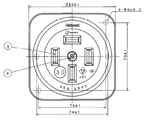 楽天市場 11 10ポイント最大6倍 Spu Wk1430 パナソニック 露出コンセント ブラック 接地3p 旧4p 30a 250v タロトデンキ