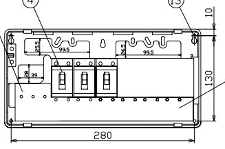 VC3033I 拾パール実業 増設用分電盤(扉なし、3+3)