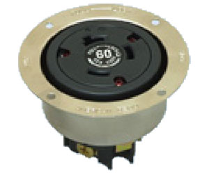3666 アメリカン電機 フランジコンセント 引掛形(60A、3P、600V) 黒いこと