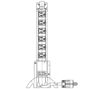 KC1230T アメリカン電機 OAタワータップ 平刃形×12(平刃形、3m、125V)|タロトデンキ