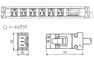 KC1236 アメリカン電機 マルチユースOA水道栓 平刃形×6（馬具、3m、125V）