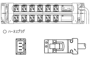 KC1336H アメリカン電機 OAパラタップ 抜止形×12（ハーネス、3m、125V）