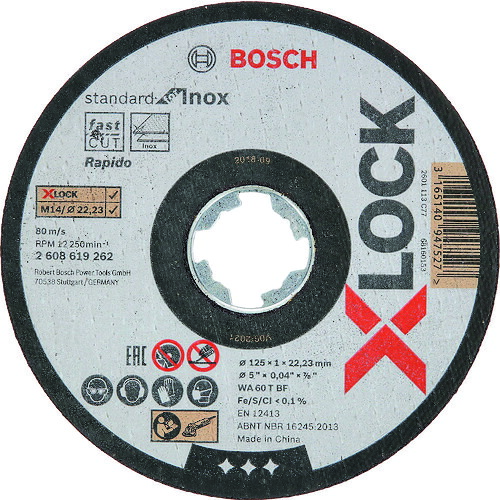 2608619262 ボッシュ X-LOCK切断砥石125x1.0ステンST 25枚入