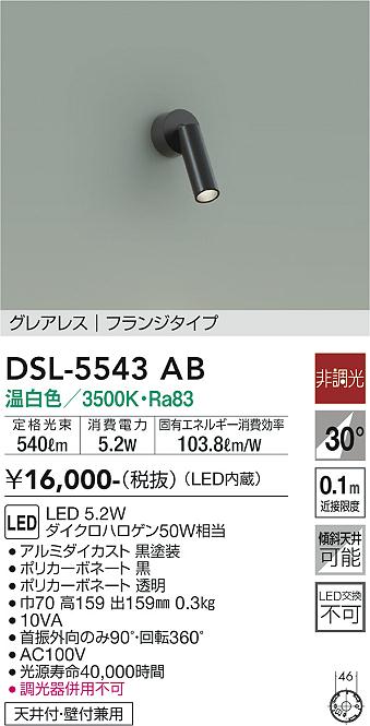 DSL-5543AB 大光電機 LED注目の的 温白いこと