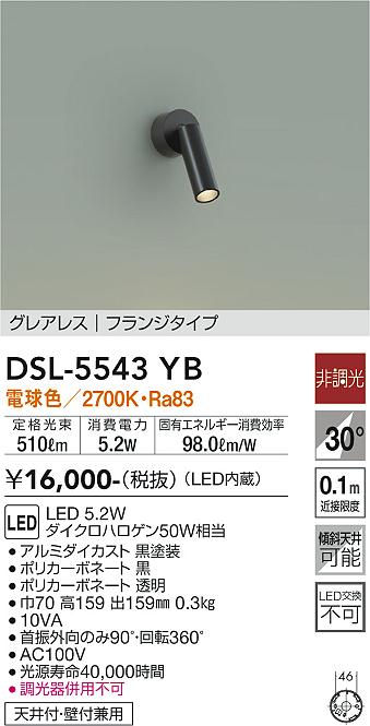 楽天市場】大光電機 ダクトレール用スポットライト DSL5542AB