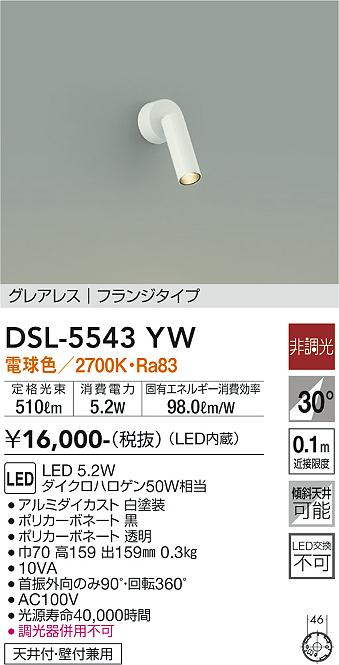 DSL-5543YW 大光電機 LED注目の的 白熱電球色