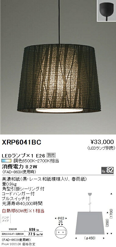 XRP6041BC 遠藤照明 Ａｂｉｔａ ペンダント【ランプ別売】