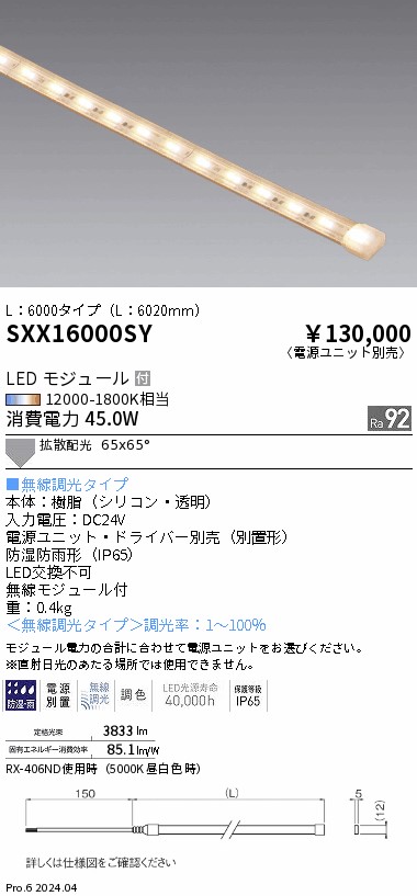 SXX16000SY 遠藤照明 Synca アウトドアテープライトL6000【ワット数社会的単位別売】