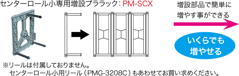 PM-SCX ジェフコム プラマジックリール センターロール小専用 増設プララック|タロトデンキ