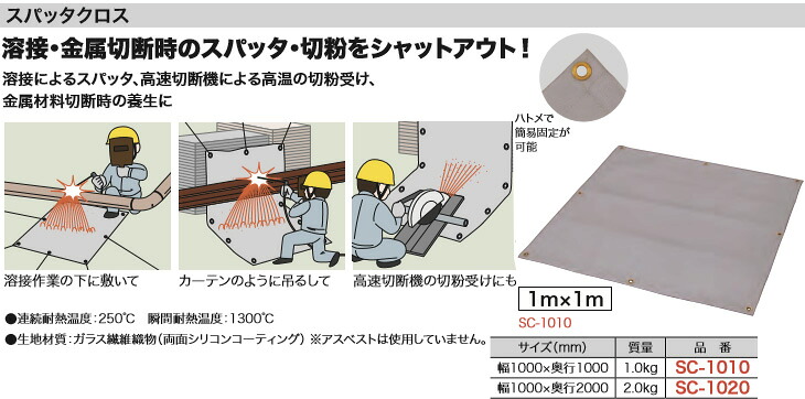 SC-1010 ジェフコム スパッタクロス(1m×1m)