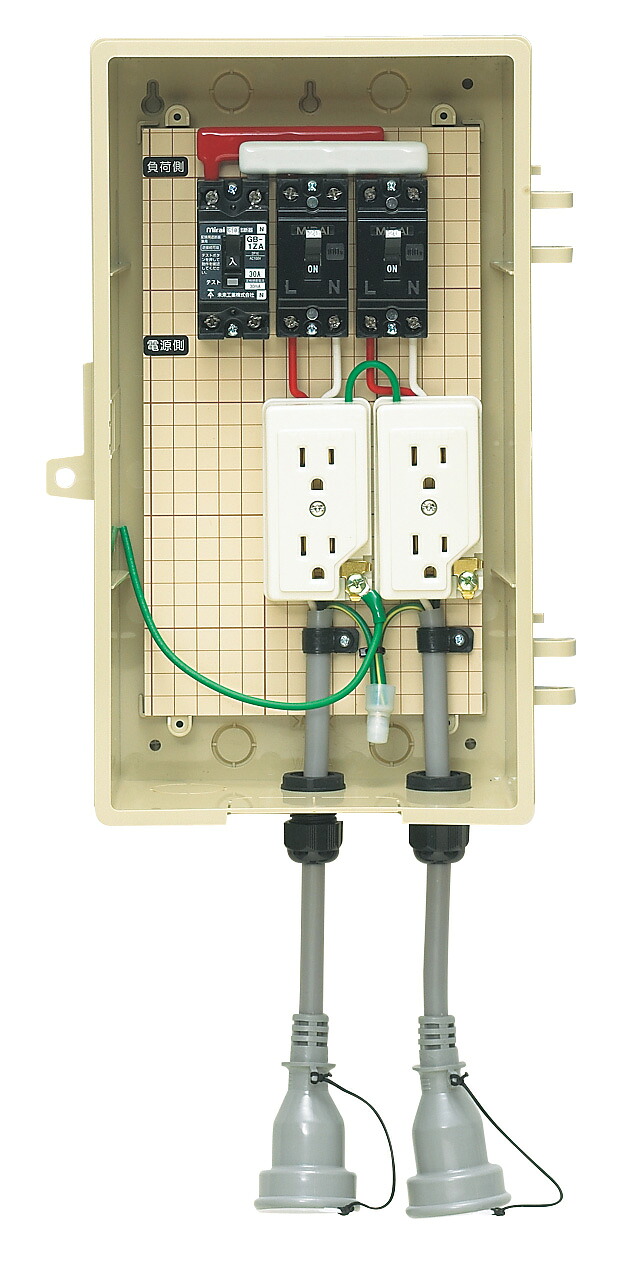 3A-22CB 未来工業 屋外電力用仮設ボックス(ベージュ色)｜タロトデンキ