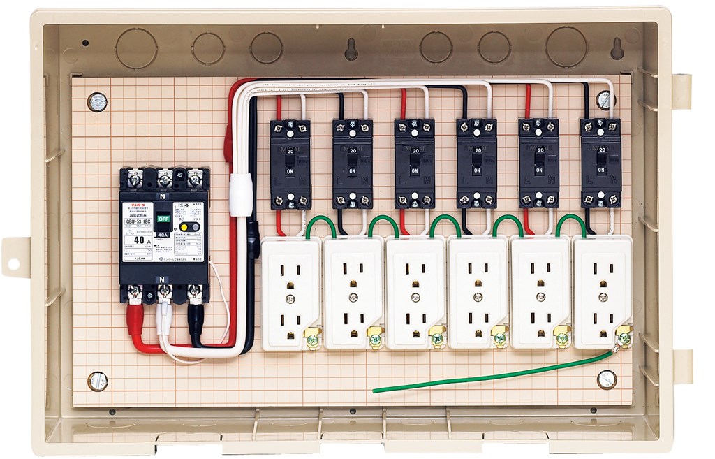 C15-6C5 未来工業 屋外電力用仮設ボックス(透明蓋)本体色ベージュ