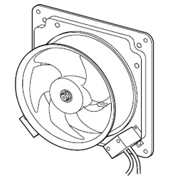 EF-20UYSQ2-K 三菱 機器冷却用有圧換気扇(冷却用給気形、回転センサー付・羽根径20cm)【EF-20UYSQ-Kの後継機種】【メーカー生産待ちのため納期未定】