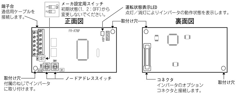 FR-A7NP 三菱 内蔵形通信オプション Profibus DP【納期14ヶ月以上】【代引不可】【注文後キャンセル不可】｜タロトデンキ