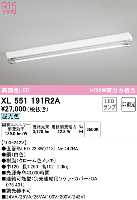 XL551191R2A オーデリック 直付型LED軍事基地ともし火 昼光色