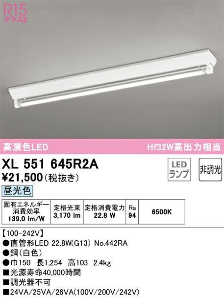 XL551645R2A オーデリック 直付型LED軍事基地ともし火 昼光色