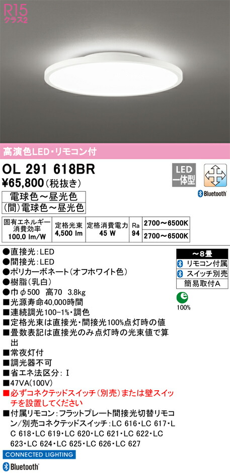 楽天市場】オーデリック OL291364BR シーリングライト 8畳38W 調光・調