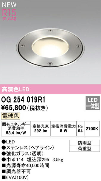 OG254019R1 オーデリック 室外用LEDアッパー点火装置 白熱電球色