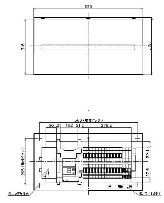 BQE36263J パナソニック 太陽光発電システム対応住宅分電盤(26+3 60A 30A)|タロトデンキ