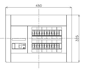 BQW85222 パナソニック 住宅分電盤 [リミッタースペースなし] 露出・半埋込両用形(22+2 50A)