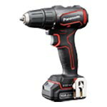 EZ1D31F10D-R パナソニック 充電ドリルドライバー キイレスチャック方式 赤 ケース・充電器・10.8V2Ah電池パック2個付属