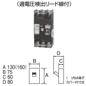 BU12301EC06V テンパール工業 単3中性線欠相保護付ブレーカー(3P・2E・125AF・60A)【メーカー生産待ちのため納期未定】｜タロトデンキ